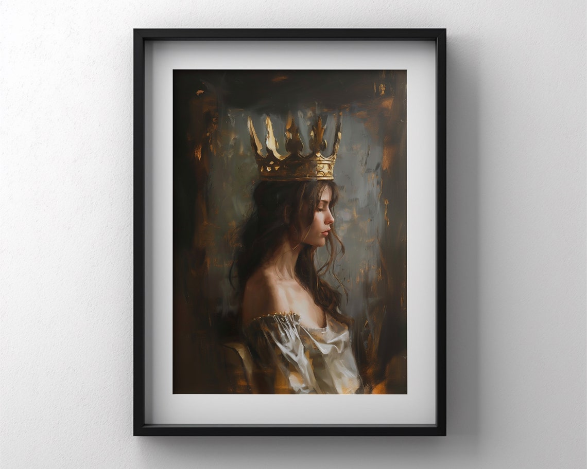Light Academia Feminism Poster Light Academia Print Women Painting Home Decor Power Women Oil Painting Power Woman - Image 3