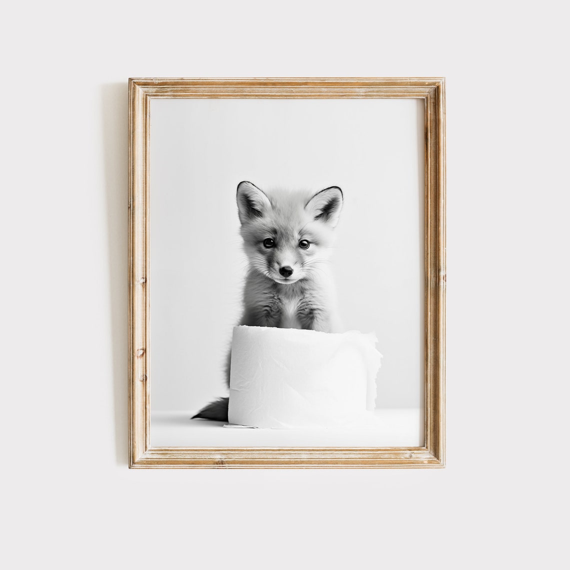 Fox Wall Art Forest Wall Print Fox Animal Bathroom Poster Fox Decor Fox Gift Bathroom Wall Decor Black And White Fox Bathroom Print