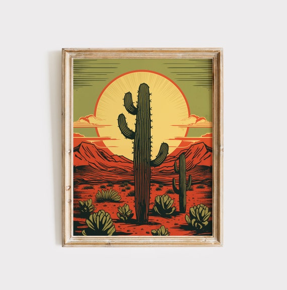Saguaro Cactus Print Mexican Cactus Print Mexico Nature Landscape Midwest Print Saguaro Cactus Desert Wall Decor Cactus Cactus Decor