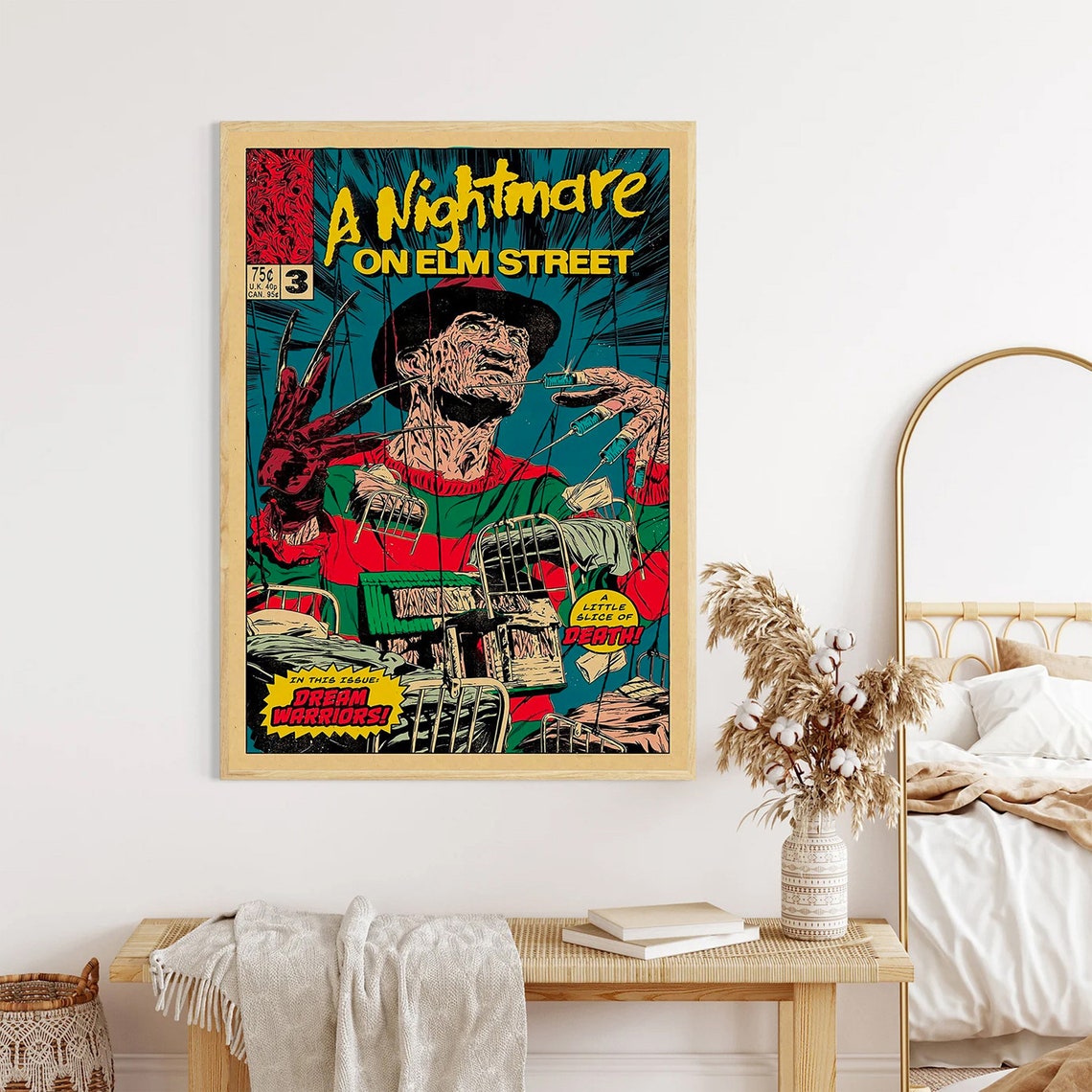 A Nightmare On Elm Street Freddy Krueger Comic Horror Poster - Image 4