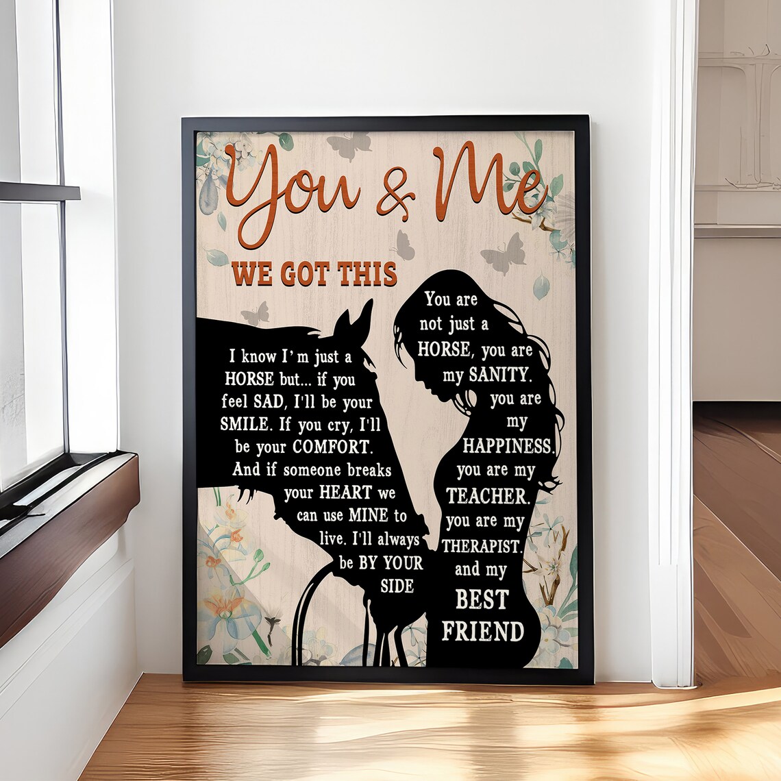 Vintage Cowgirl Horse Girl Poster, Home Decor