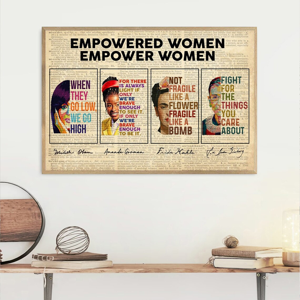 Empowered Women Empower Women Feminist Icons Quotes Tribute Poster - Image 2