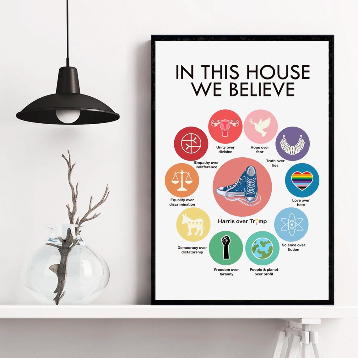 In This House We Believe Circle of Equality Values Statement Poster - Image 3