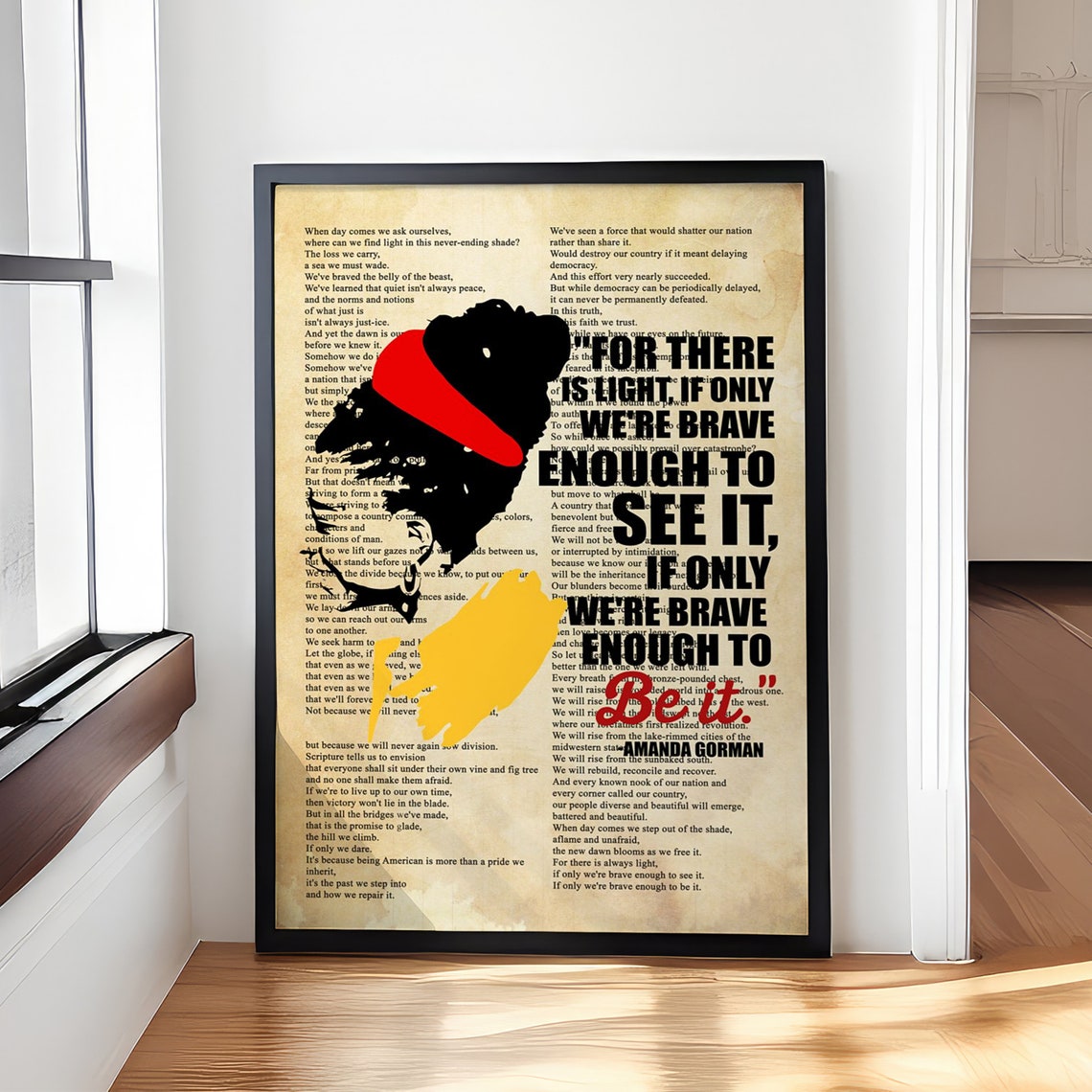 Amanda Gorman For There Is Light Brave Enough to Be It Poster