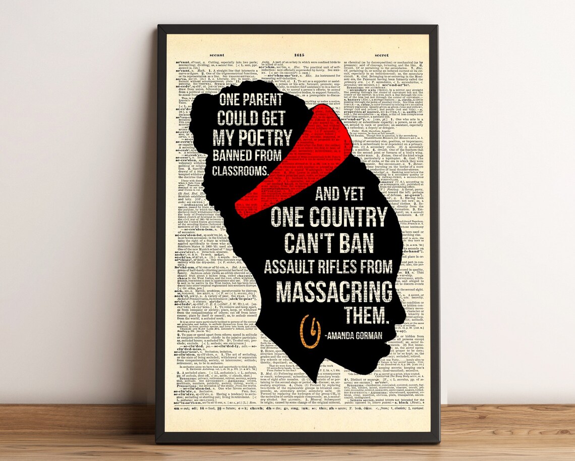 Amanda Gorman Poetry Banned From Classrooms Free Speech Poster