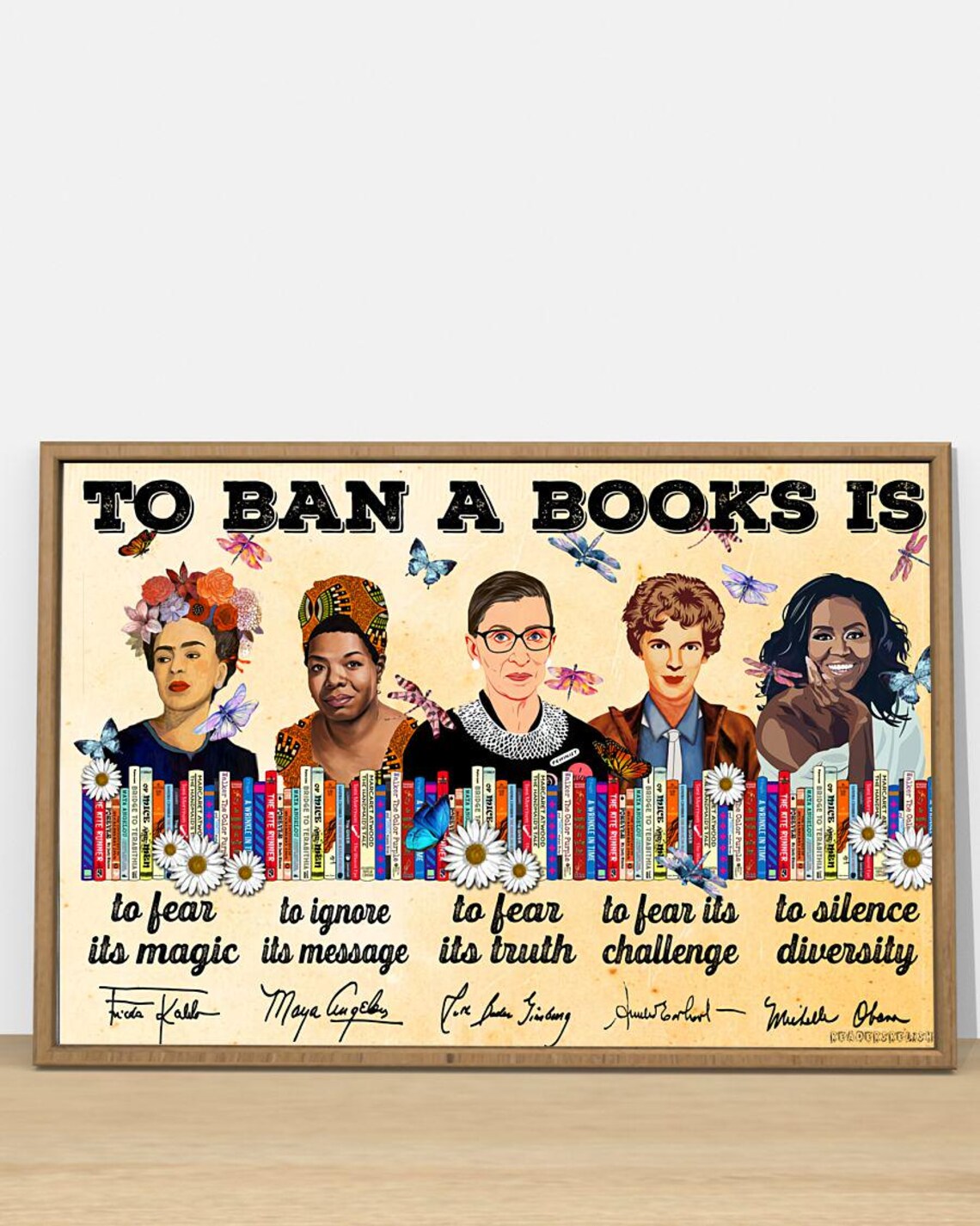 To Ban A Book Is To Fear Its Magic Feminist Book Lovers Poster - Image 3