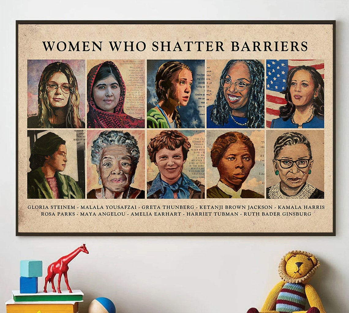 Women Who Shatter Barriers Iconic History Makers Collage Poster - Image 3
