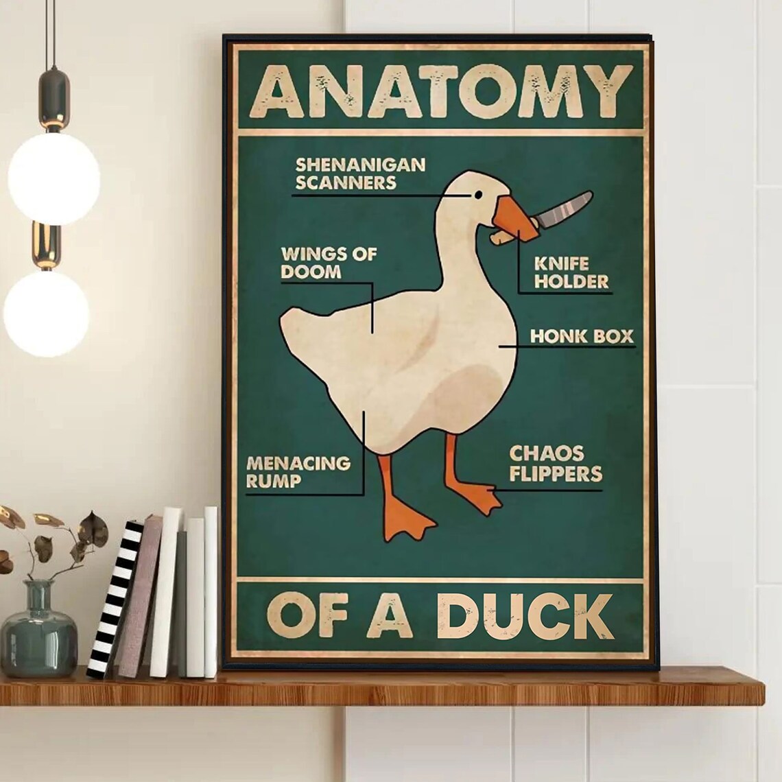 Anatomy Of A Duck Funny Knife Goose Chaos Humor Comedy Poster - Image 4