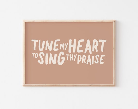 Come Thou Fount Minimalist Typography Scripture Art Print