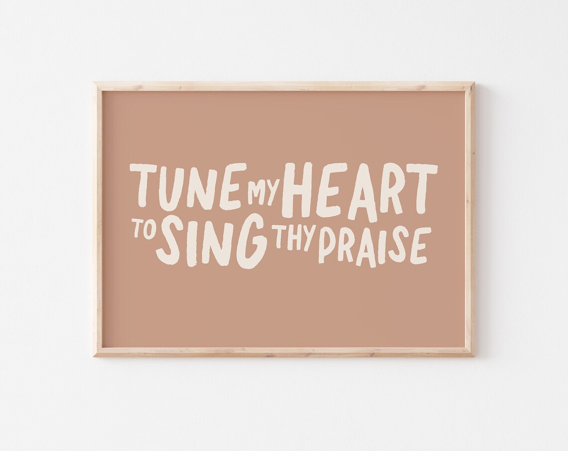 Come Thou Fount Minimalist Typography Scripture Art Print