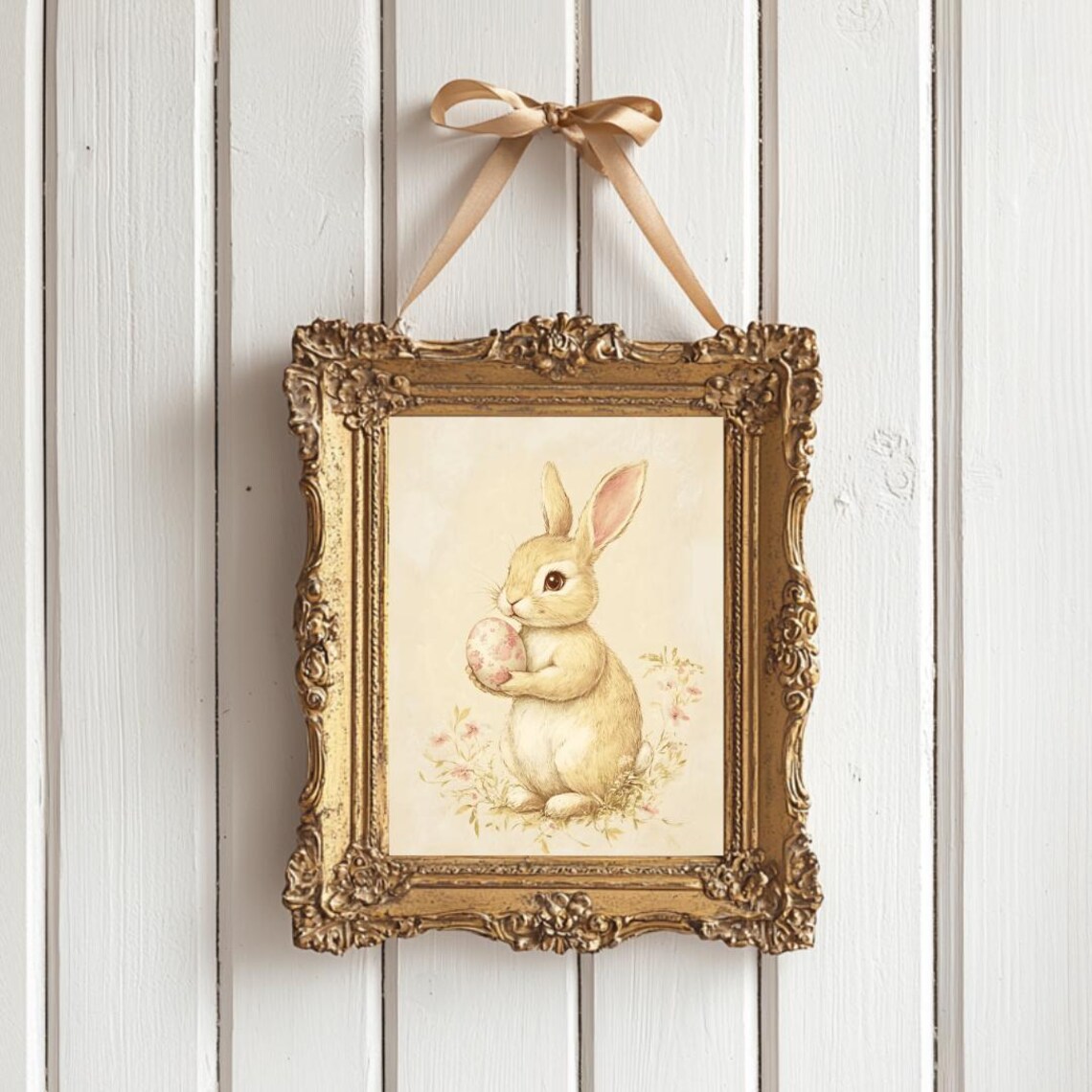Spring Bunny Easter Decor, Coquette Style - Image 5