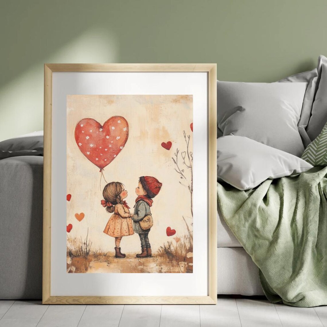 Valentine's Day Little Boy And Girl Art Print - Image 5
