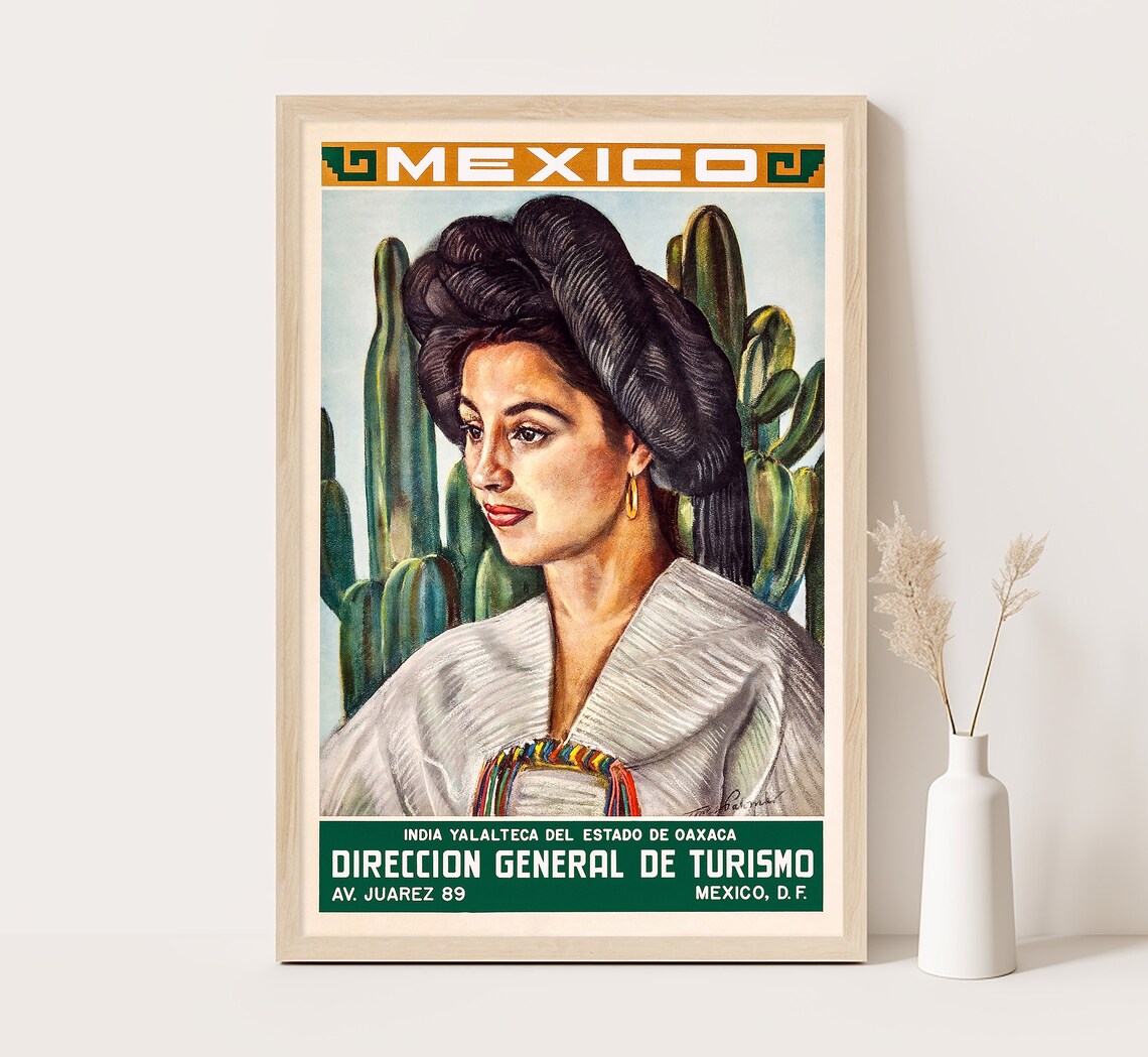 Yalalteca Del Estado De Oaxaca, Vintage Travel Poster