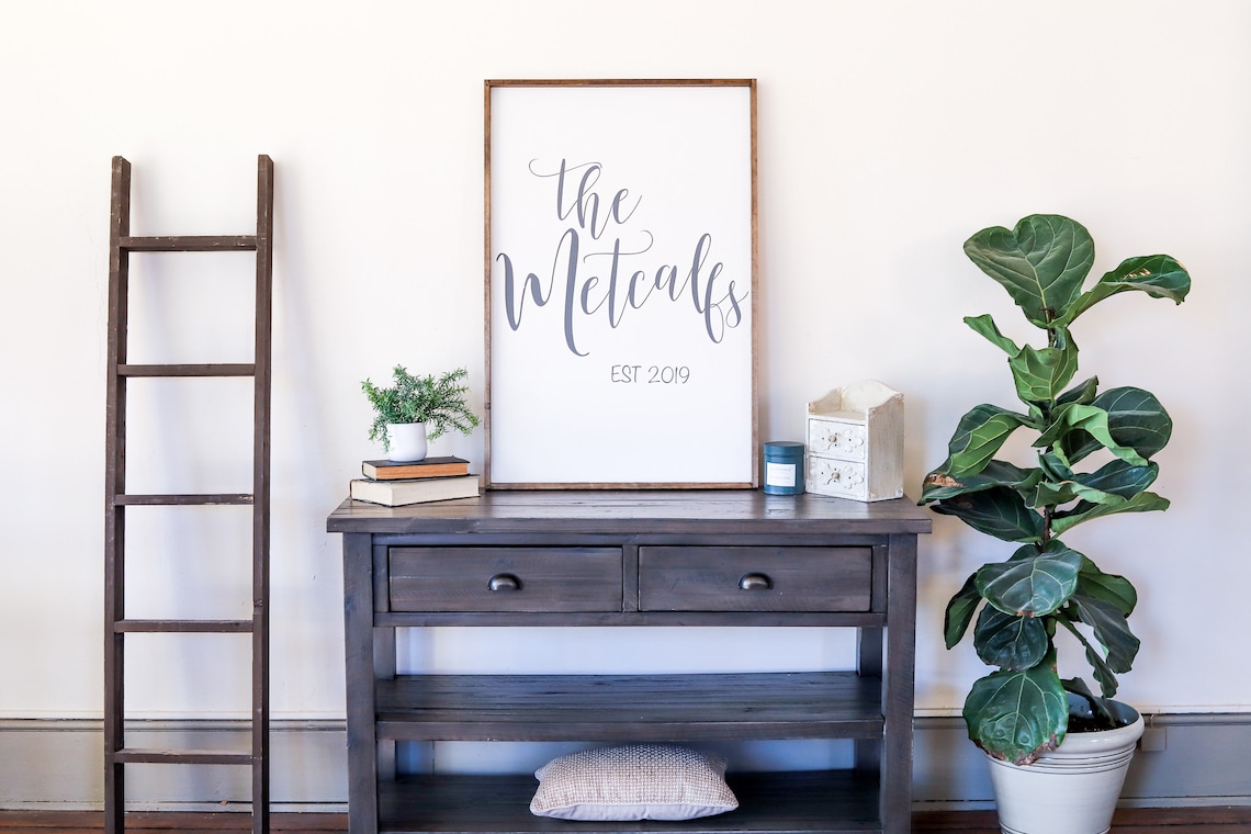 Last Name Sign, Wedding Gift Family Name