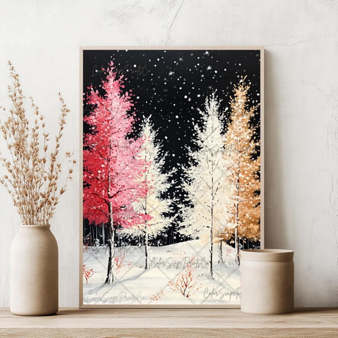 Enchanted Christmas Forest, Whimsical Winter Poster - Image 3