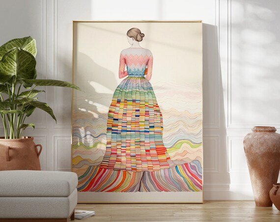 Colorful Eclectic Boho Wall Art, Gift For Friend