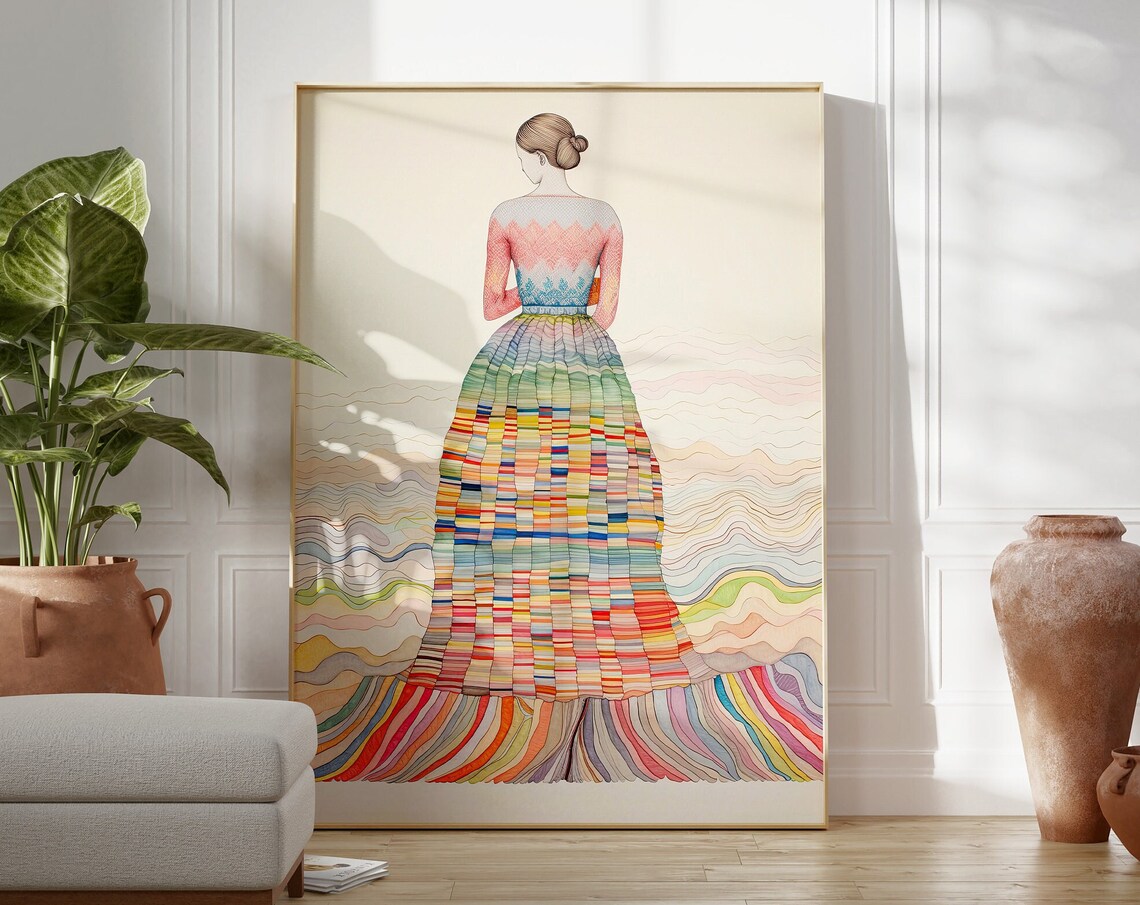 Colorful Eclectic Boho Wall Art, Gift For Friend