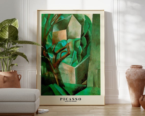 Picasso Exhibition, Abstract Vintage Minimalist Print