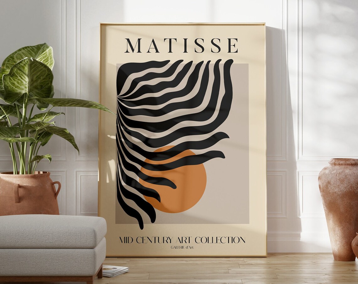 Henri Matisse Exhibition Poster, Boho Gallery Art