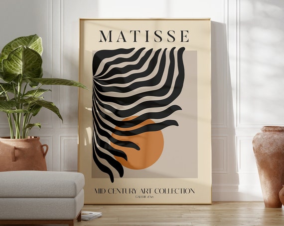 Henri Matisse Exhibition Poster, Boho Gallery Art