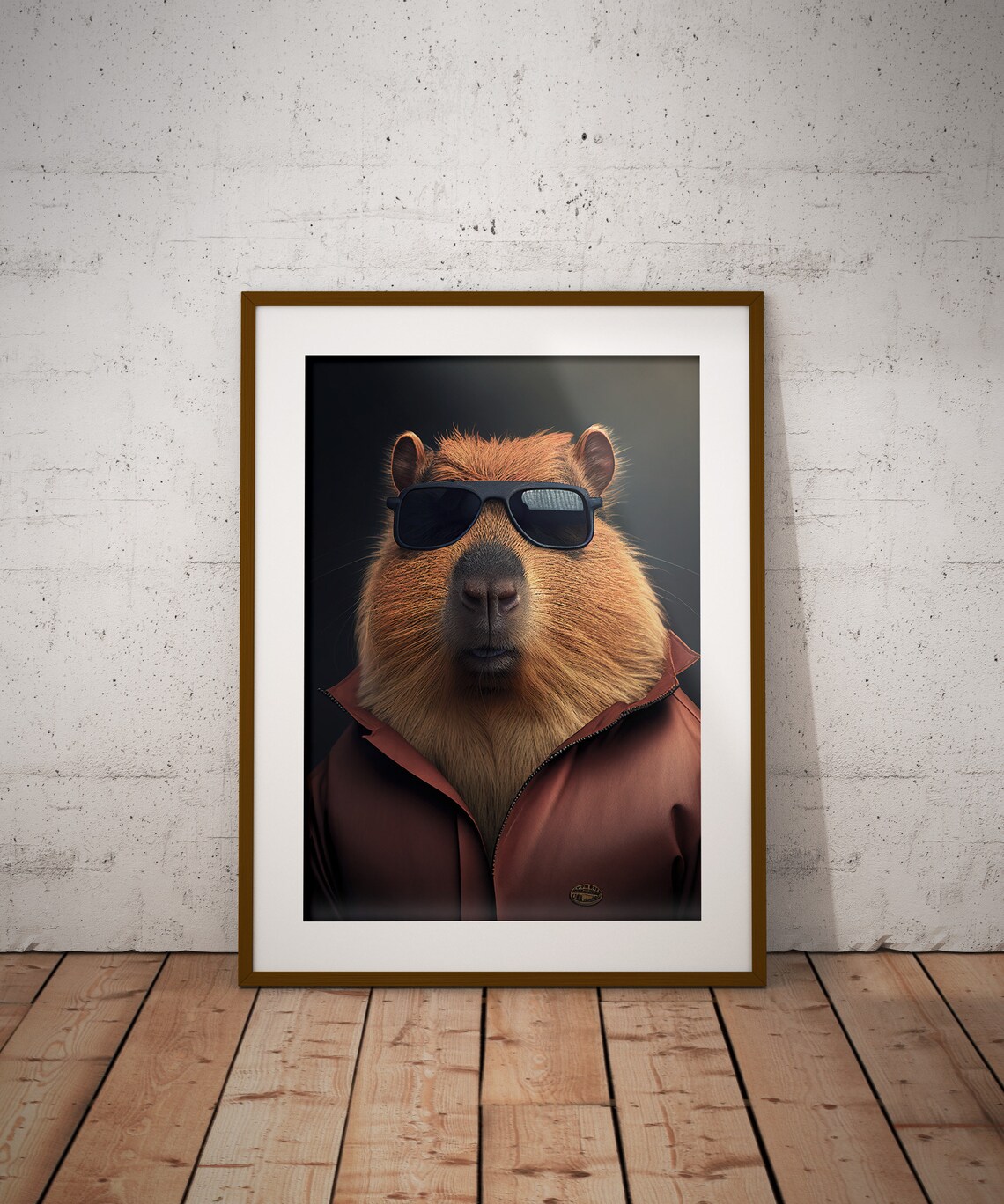 Action Movie Star Capybara Kitsh Humorous Poster - Image 2