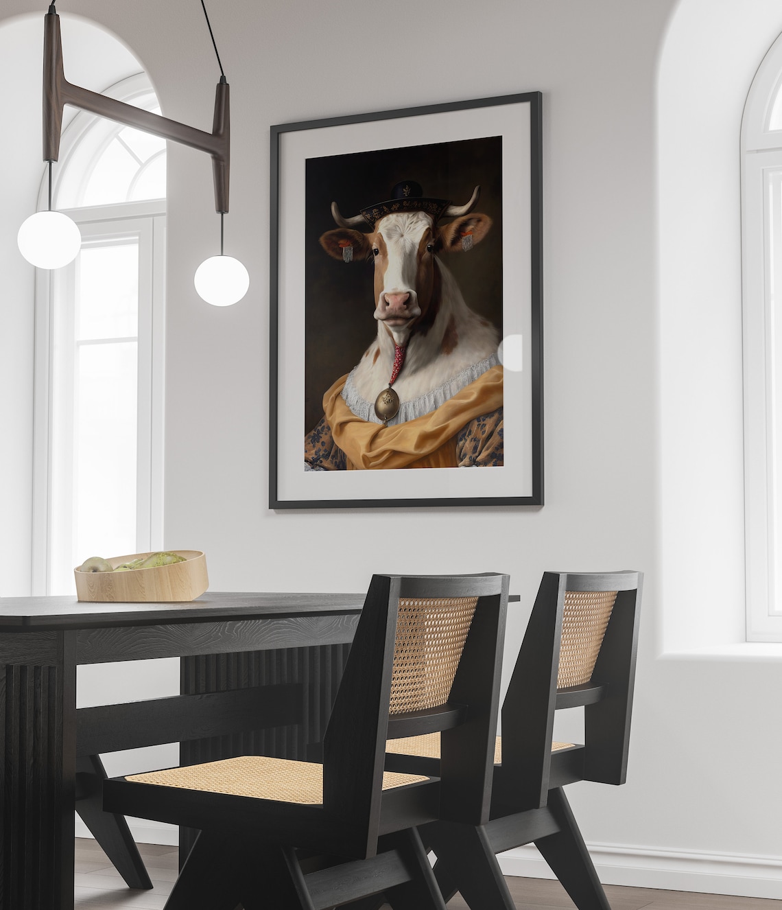 Noble Cow Baroque Style Art Print - Image 4