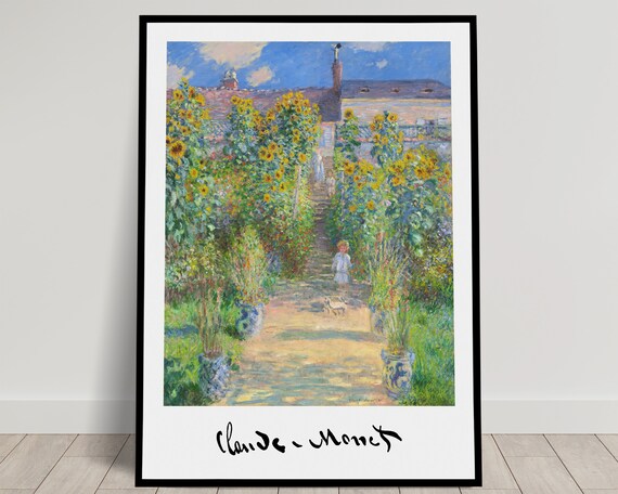 Claude Monet The Artist Garden At Vetheuil Sunflowers Poster