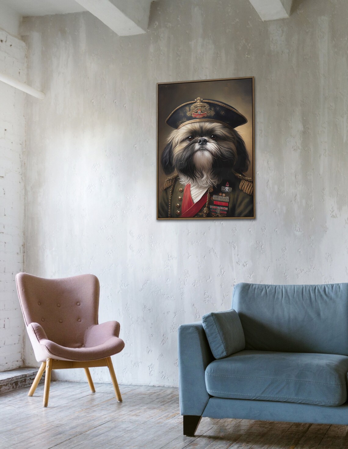 Portrait Of A Shih Tzu In Military Uniform - Image 4