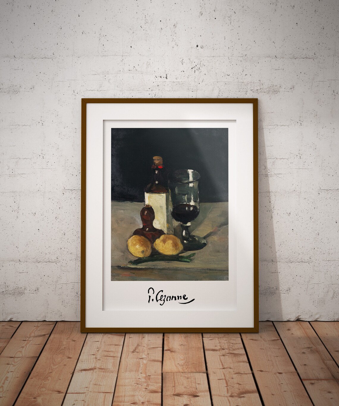 Paul Cezanne Still Life With Bottles Glass And Lemons Poster - Image 2