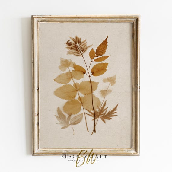 Fall Botanical Print, Rustic Farmhouse Wall Art