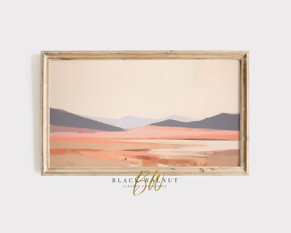 Frame Tv Art Boho Landscape Modern Neutral Abstract Muted Rustic Terracotta Frame Tv Boho Tv Screensaver Instant