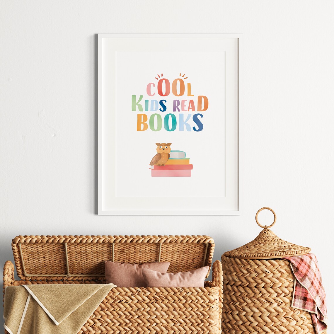 Cool Kids Read Books Rainbow Classroom Art Print - Image 2
