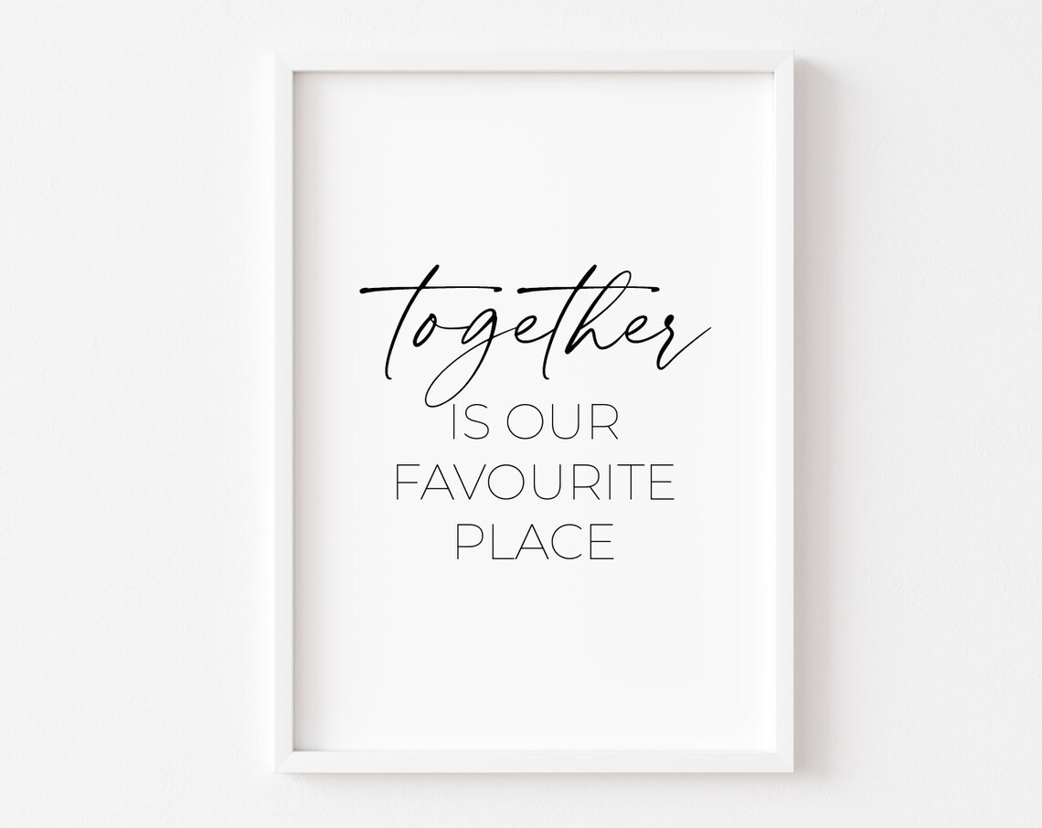 Bedroom Inspirational Quotes Typography Art Print