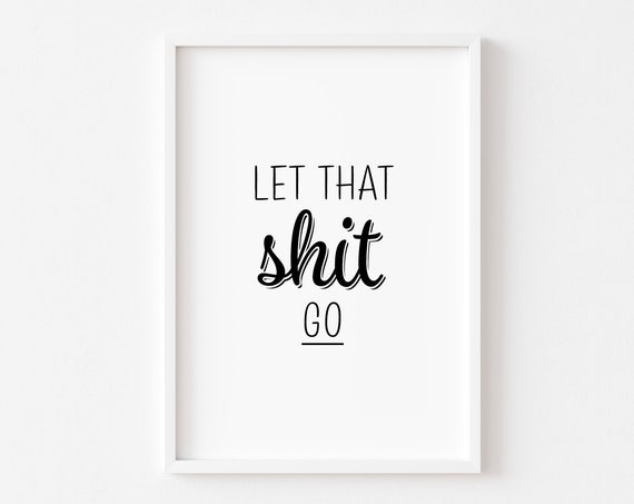 Bathroom Prints Wall Art Print Funny Home Rude Quote Toilet
