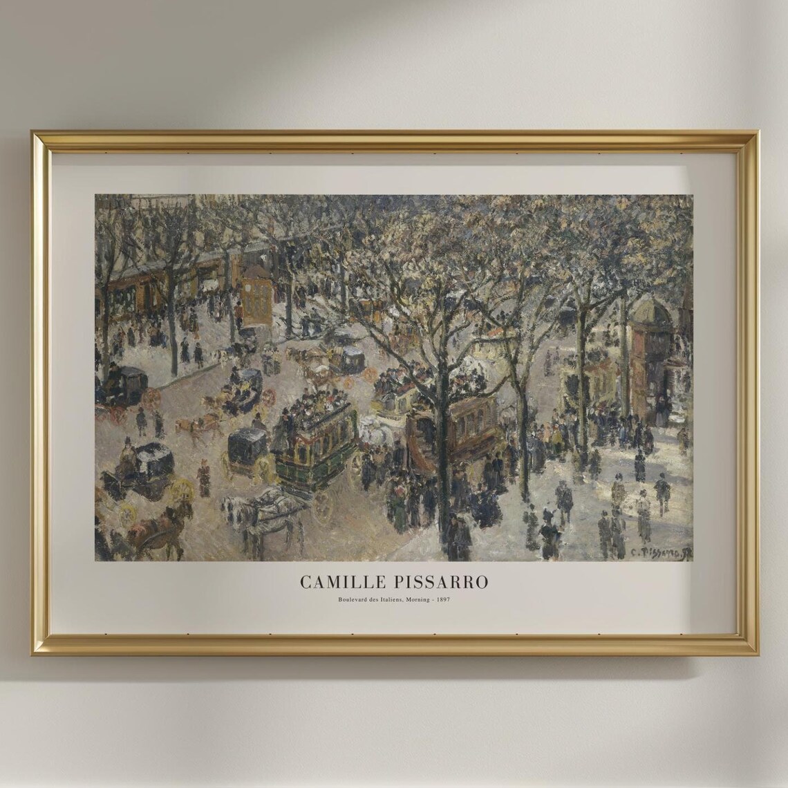 Camille Pissarro, Boulevard Des Italiens Morning 1897 Poster