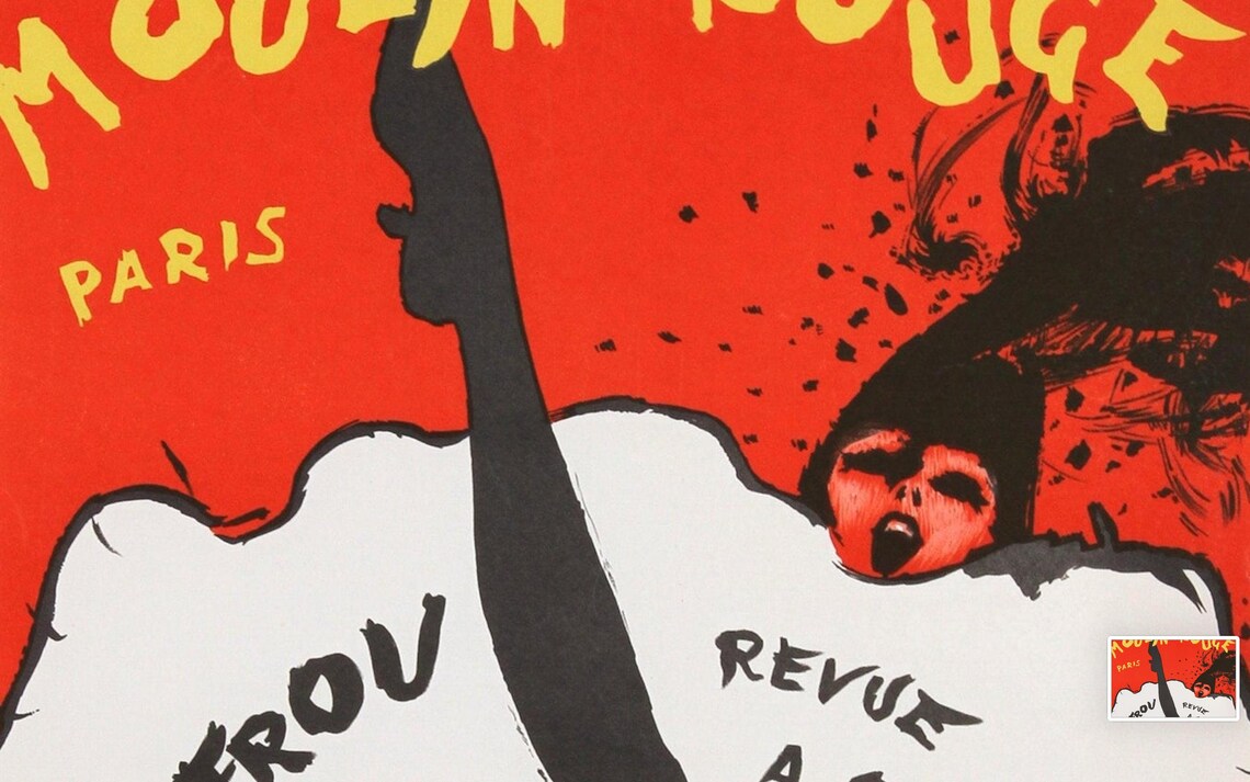 Moulin Rouge Vintage Paris Cabaret Poster - Image 3