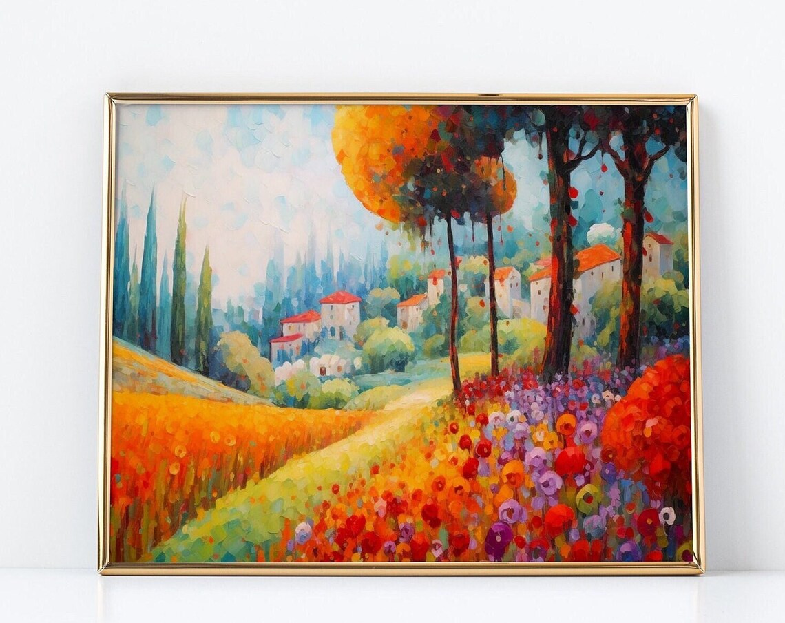 Joyful Celebration Of Nature, Abstract Landscape