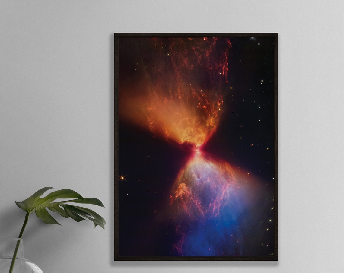 L1527 Protostar Hourglass Nebula Glowing Deep Space Photo Poster