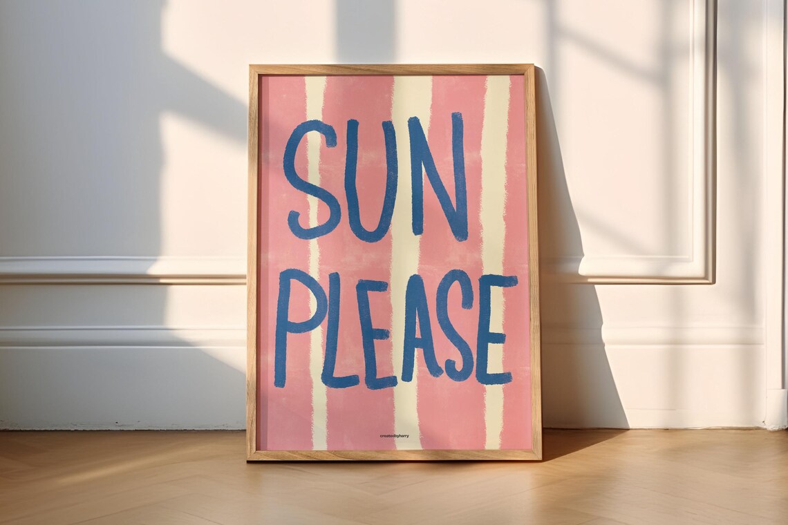 Sun Please Handillustrated Summer Art Print