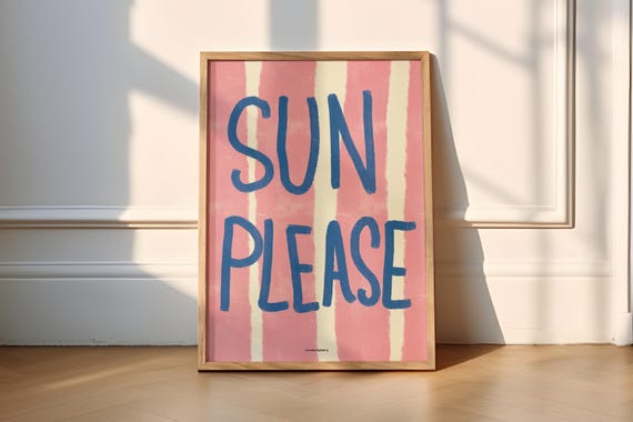 Sun Please Handillustrated Summer Art Print