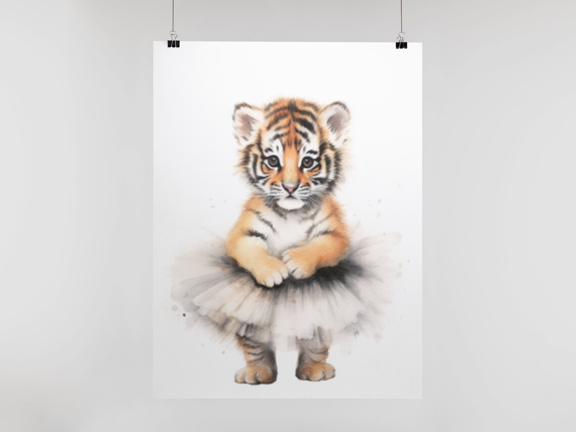 Baby Tiger Nursery Art Print, Nursery Decor