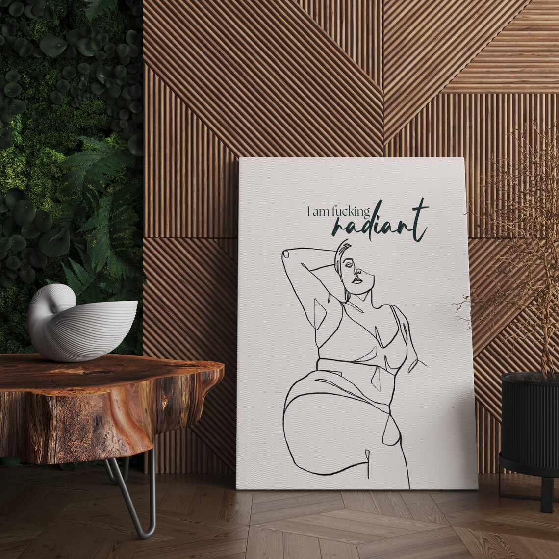 I Am Fucking Radiant Body Positivity Art Print - Image 3