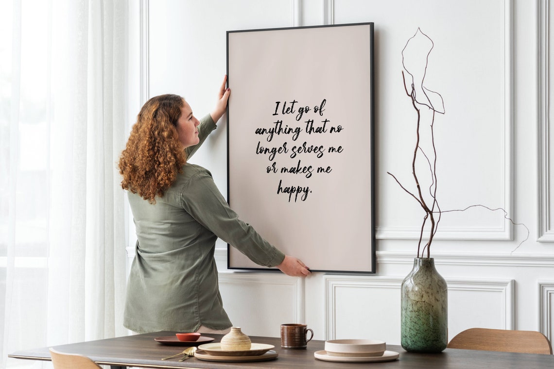 I Let Go Of Anything That No Longer Serves Me Affirmation Poster - Image 3