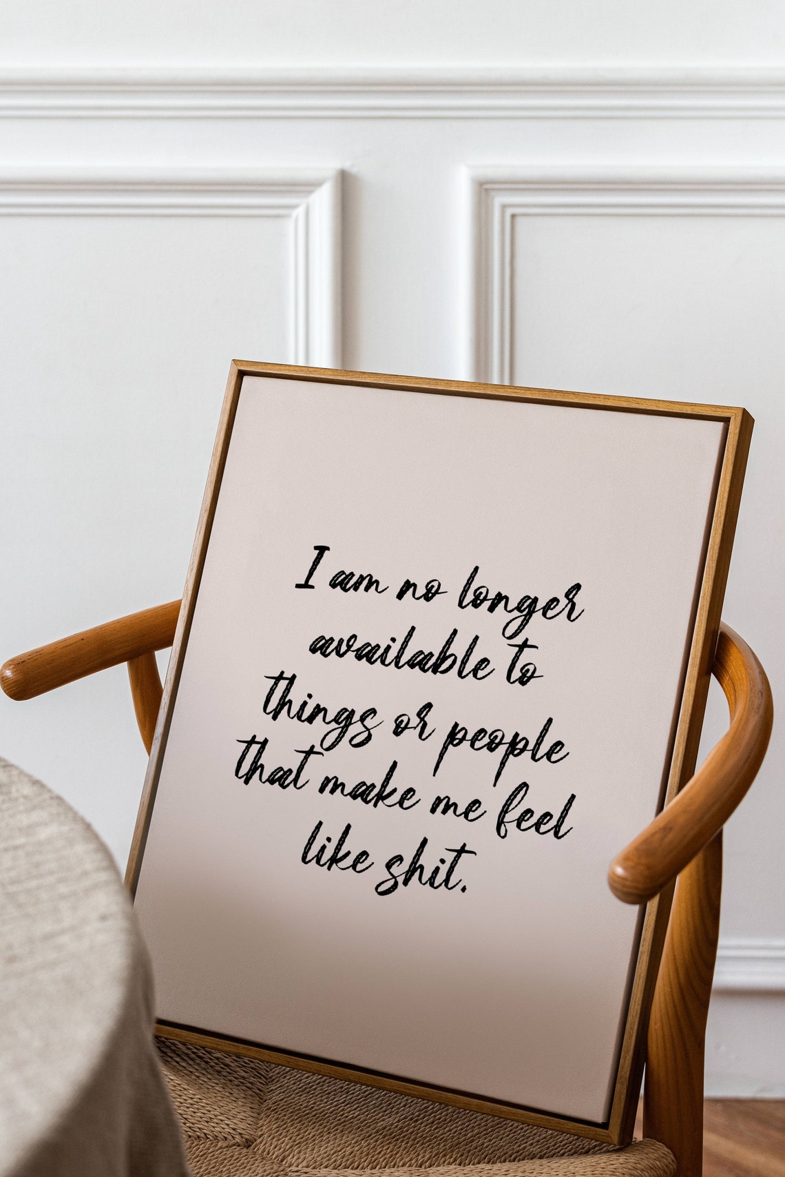 No Longer Available Self Care Boundaries Quote Script Poster - Image 2