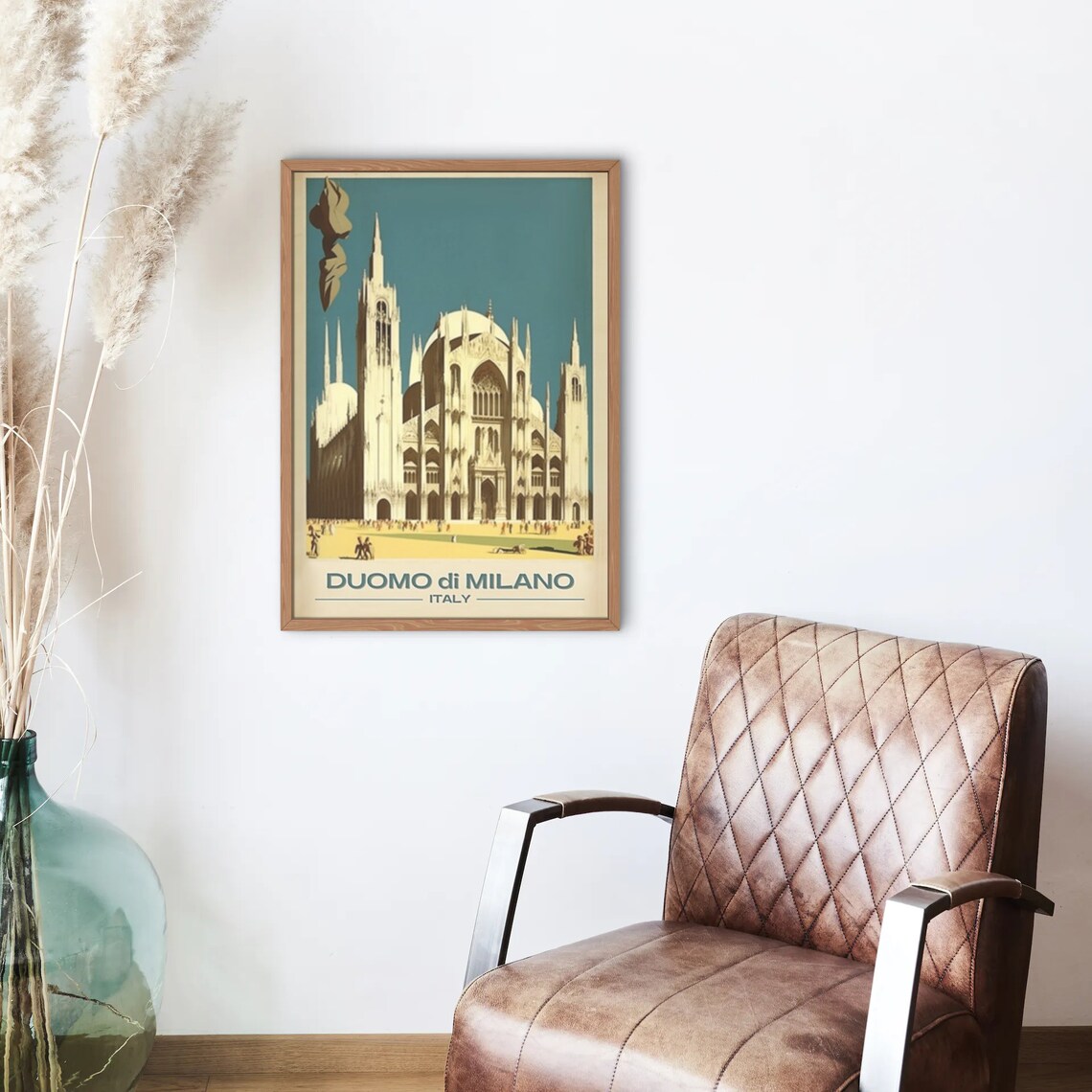 Duomo di Milano Italy Gothic Cathedral Retro Vintage Travel Poster - Image 3