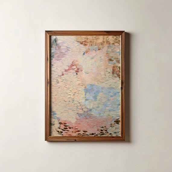 Abstract Wall Art Colorful Tones Poster Serene Contemporary Decor For Modern Home Physical Print