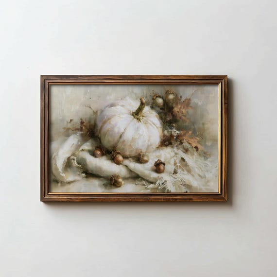 Pumpkin Print Fall Art Cottagecore Autumn Wall Digital Download