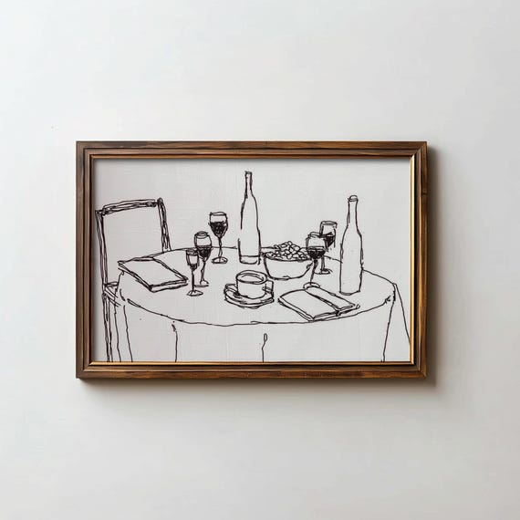 Food Still Life Art Print Kitchen Poster Digital Download