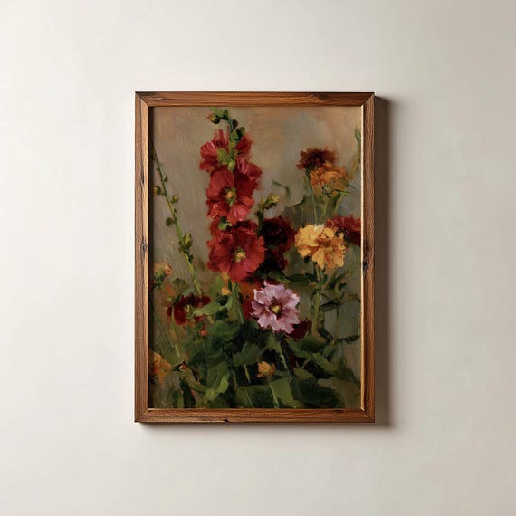 Vintage Floral Print Cottagecore Flowers Art Digital Download