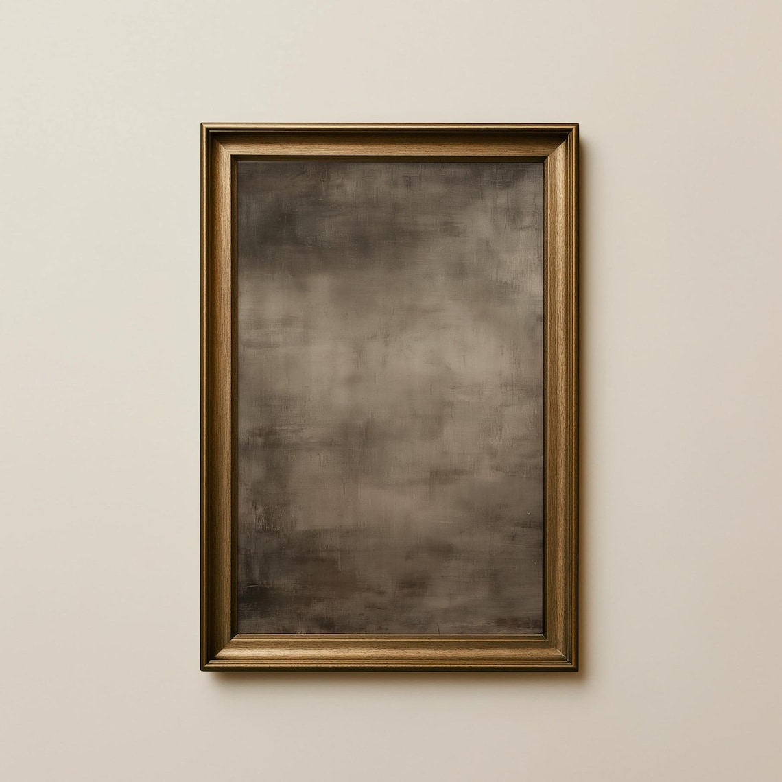 Dark Gray Abstract Painting Smoky Neutral Tones Moody Minimalist Art Poster